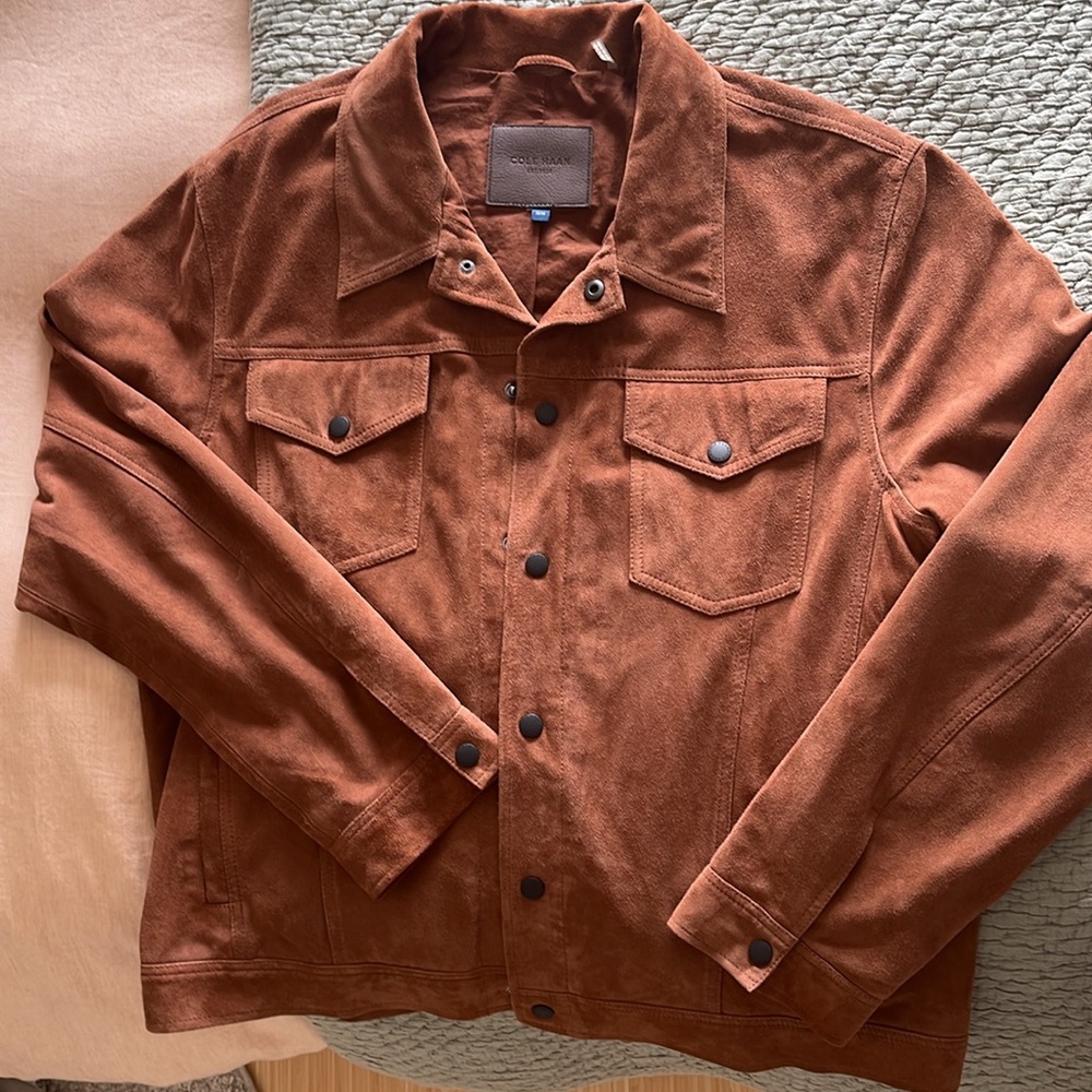 Men’s Cole Haan Suede Trucker Jacket
